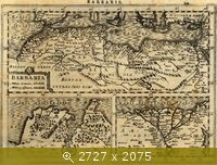 Карта Варварии (Сев. Африка) 1630г