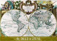Карта Мира Париж 1744