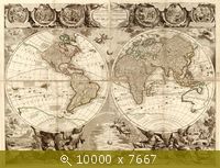 Карта мира, 1708