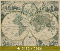 Карта мира, 1720