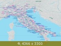Карта Италии по Географии Птолемея