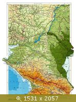 Кавказ. физическая карта